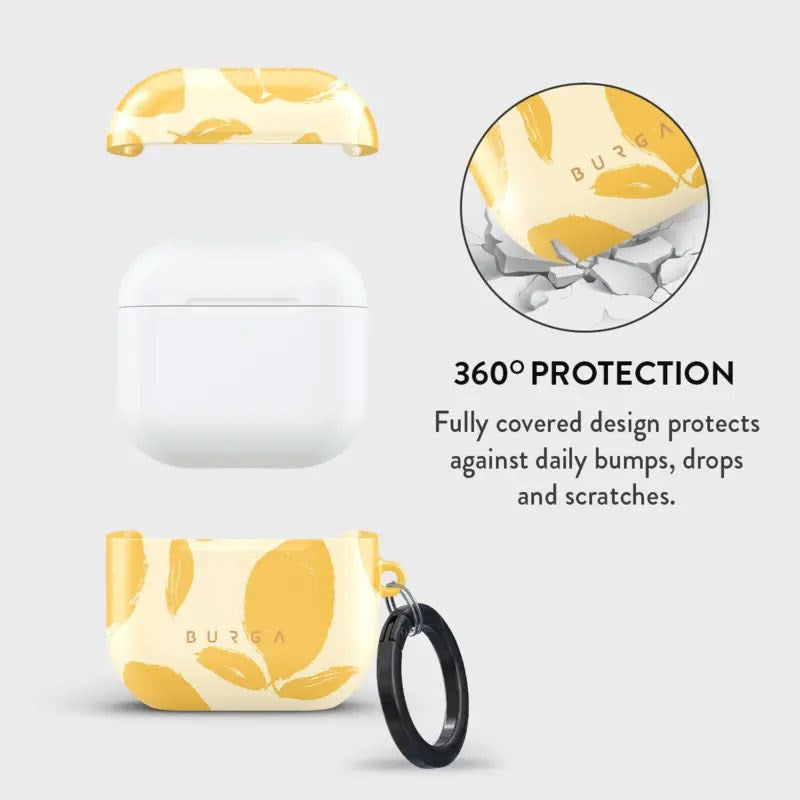 Apple AirPods (4. Gen.) Burga Skal m. Karabinhake - Lemon Tart