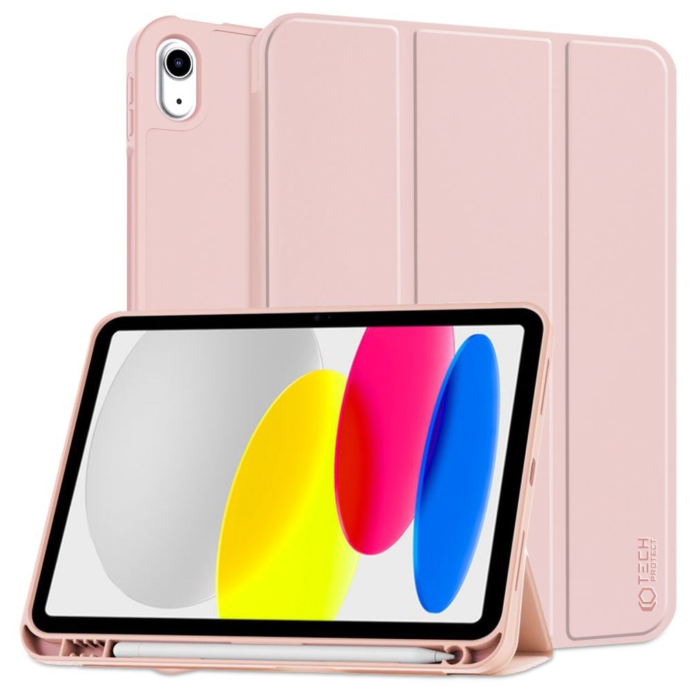 Tech-Protect iPad 11" (2025) / iPad 10.9" (2024/2022) SC Fodral m. Apple Pencil Hållare - Rosa