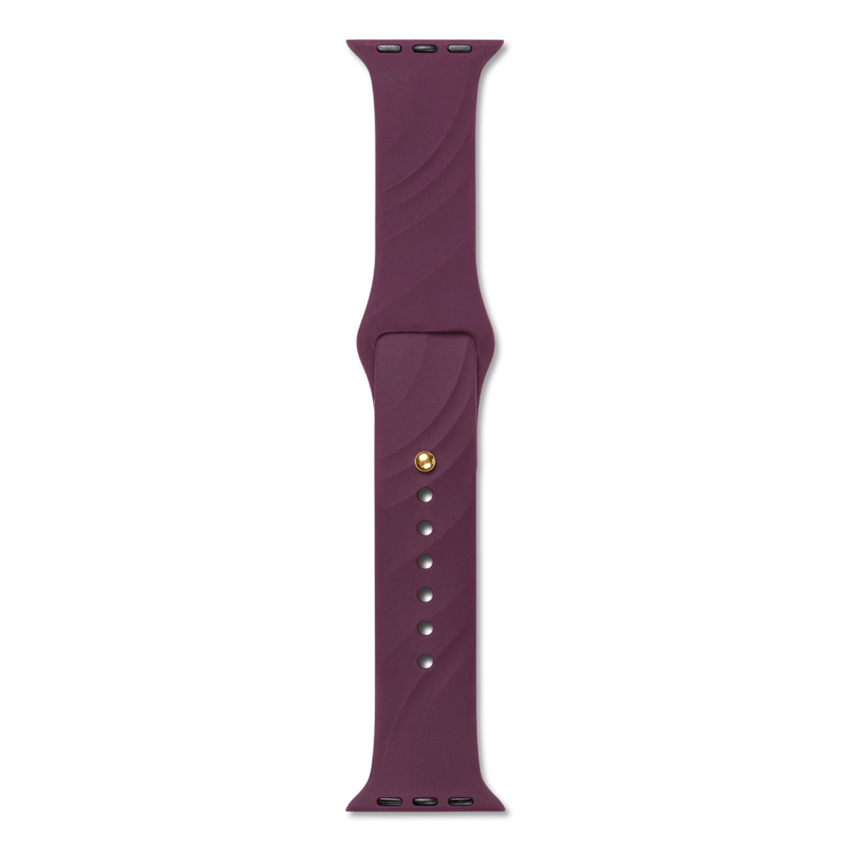 Apple Watch (42/44/SE/45/46/49mm) iDeal of Sweden Soft Swirl Silikonarmband - Storlek M/L - Velvet Plum