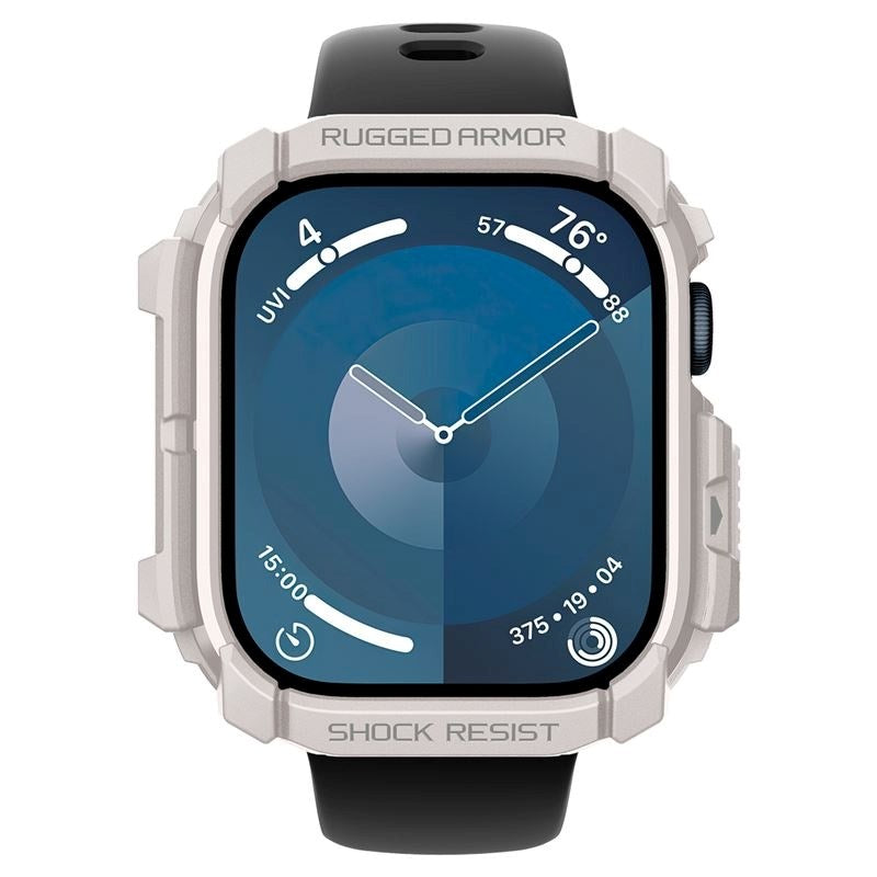 Apple Watch 11 / 10 (46mm) Spigen Rugged Armor Skal - Flexibel Plast - Beige