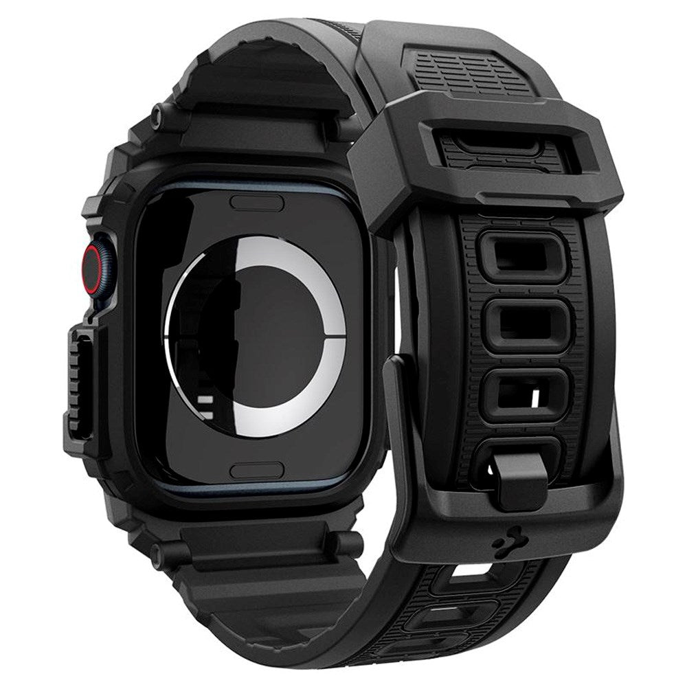 Apple Watch 11 / 10 (46mm) Spigen Rugged Armor Pro Rem m. Skal - Svart