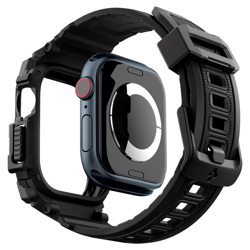 Apple Watch 11 / 10 (46mm) Spigen Rugged Armor Pro Rem m. Skal - Svart