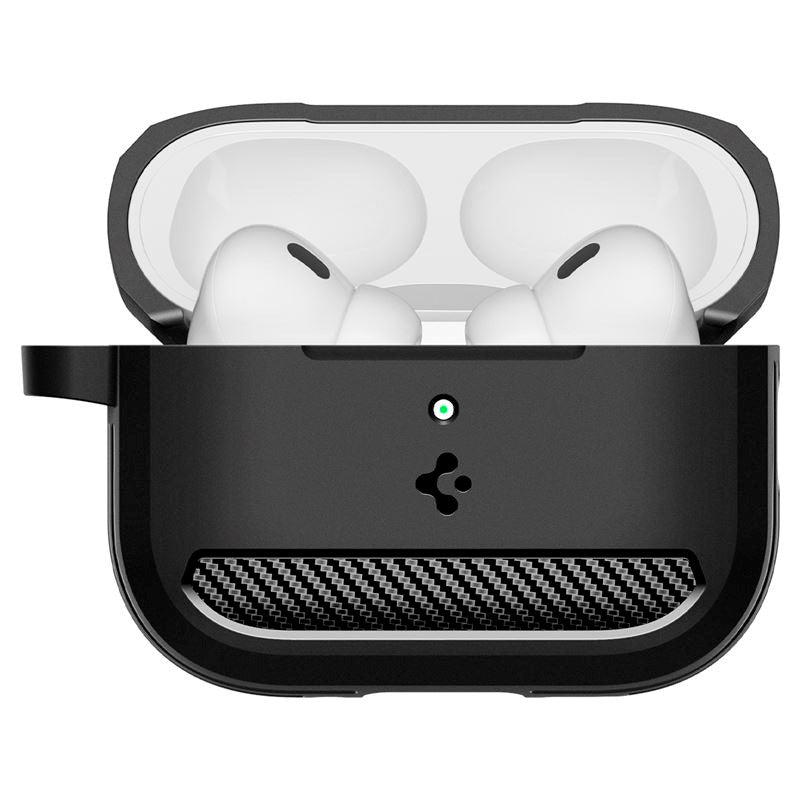 Apple AirPods Pro (3. gen.) Spigen Rugged Armor Skal - Matte Black