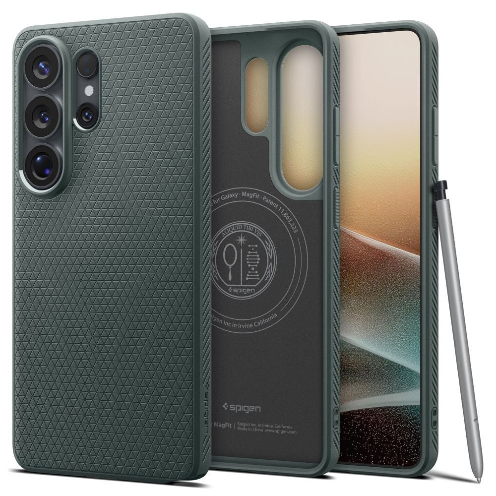 Samsung Galaxy S26 Ultra Spigen Liquid Air Skal - MagSafe Kompatibel - Grön