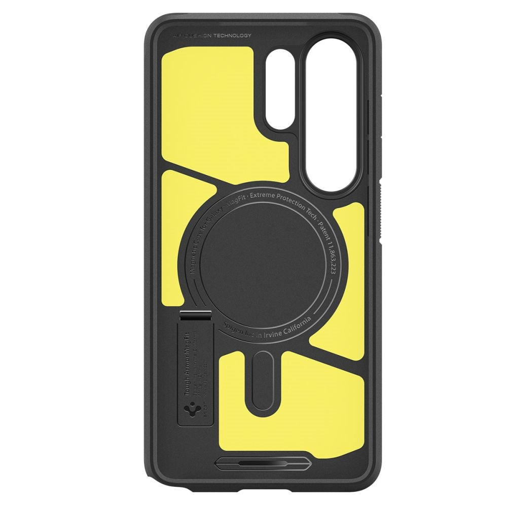 Samsung Galaxy S26 Ultra Spigen Tough Armor Hybrid Skal m. Stativfunktion - MagSafe Kompatibel - Svart
