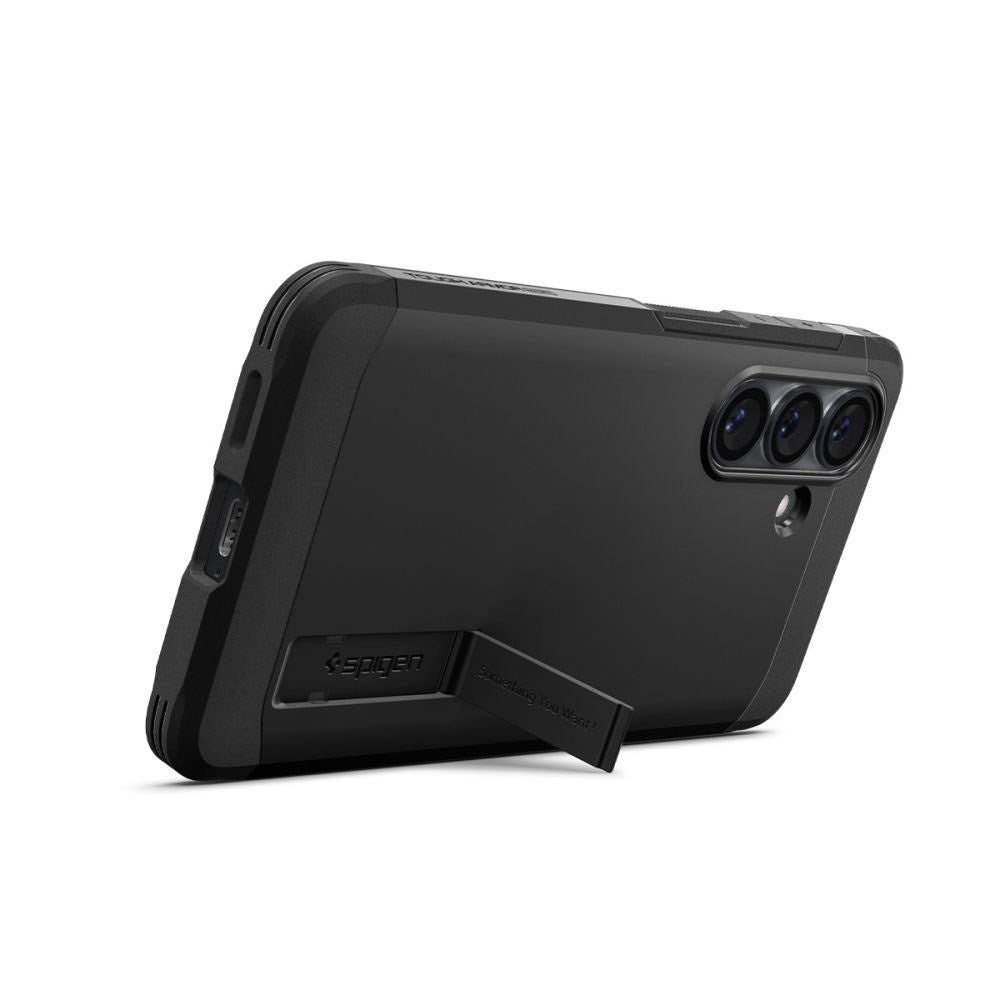 Samsung Galaxy S26+ (Plus) Spigen Tough Armor Hybrid Skal m. Stativfunktion - MagSafe Kompatibel - Svart