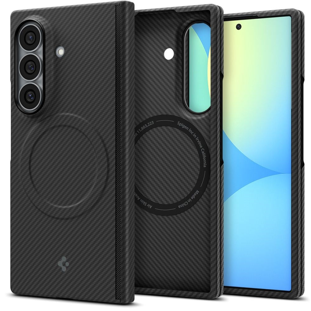 Samsung Galaxy Z Fold8 Ultra Spigen Air Skin Aramid Skal - MagSafe Kompatibel - Svart