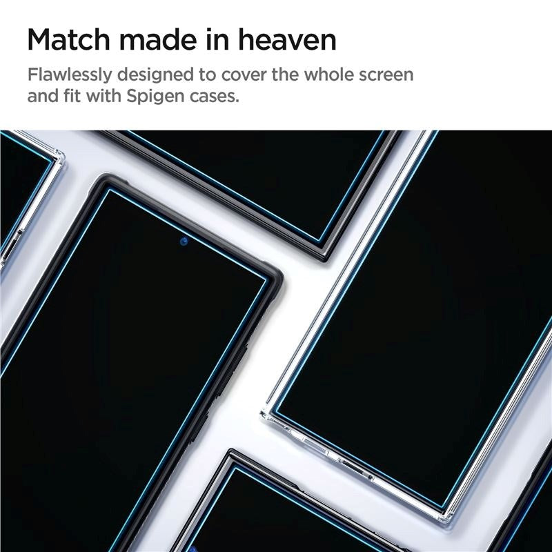 Samsung Galaxy S24 Ultra Spigen EZ Fit Glas.tR Skärmskydd 2 St. - Case Friendly - Genomskinlig