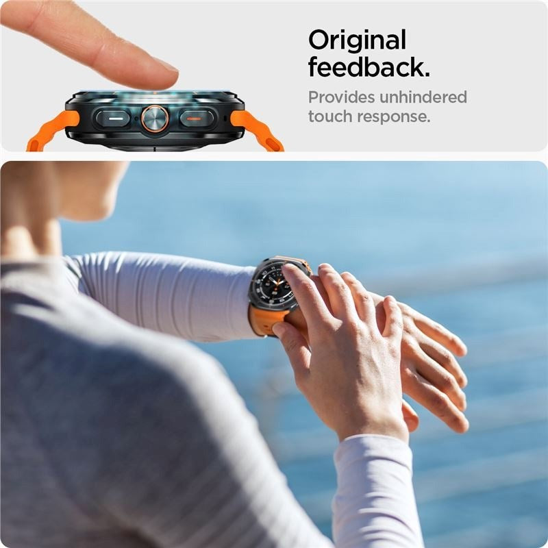 Spigen Samsung Galaxy Watch Ultra (47mm) EZ Fit GLAS.tR Skärmskydd - 2 St. - Transparent