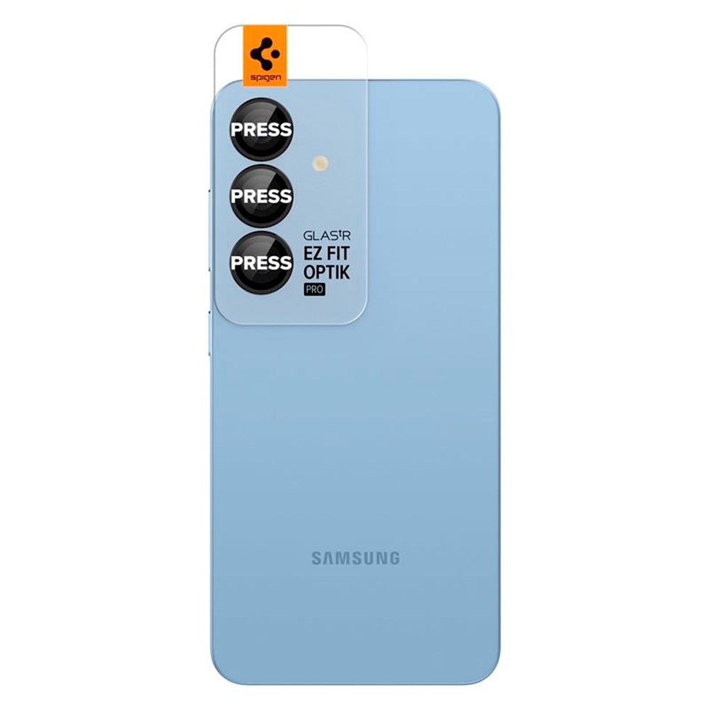Samsung Galaxy S25 Spigen EZ Fit Optik Pro Kameralinsskyddsglas - 2 st - Svart