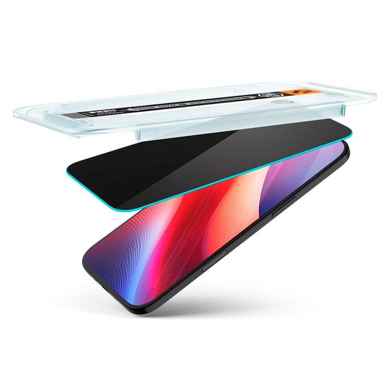 iPhone Air Spigen Glass tR EZ Fit Skärmskyddsglas - Privacy Funktion - 2 st - Genomskinlig