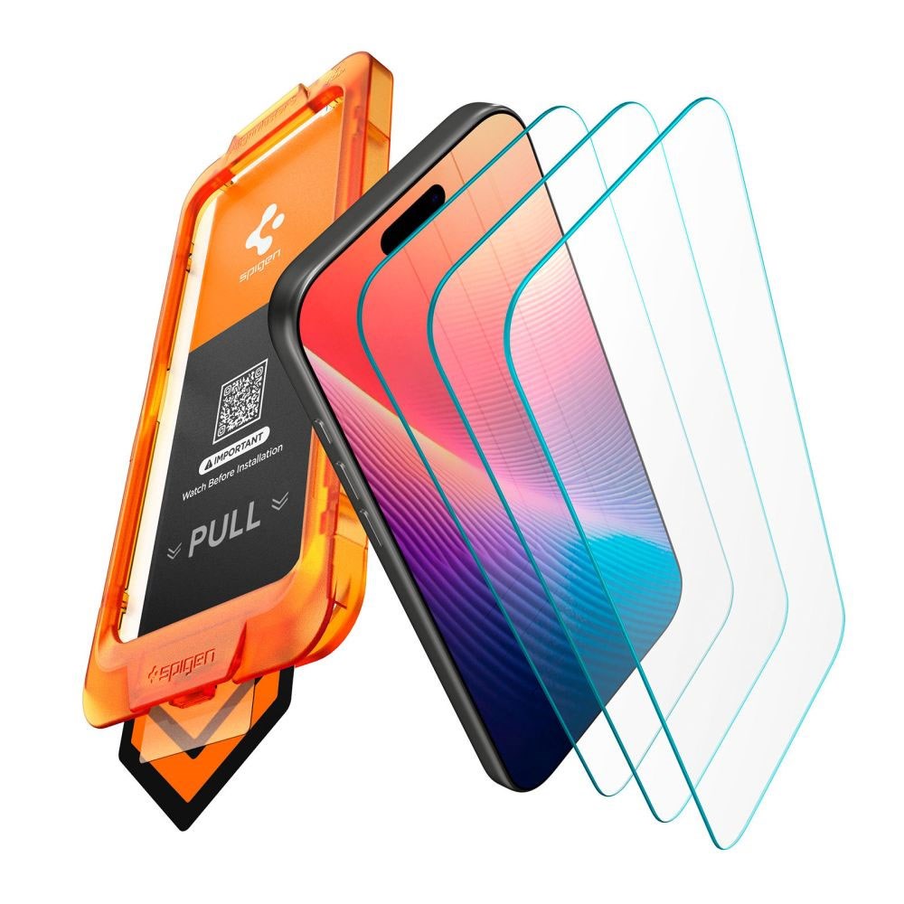iPhone 17 Pro Max Spigen Skärmskydd med AlignMaster - 3 st. - Genomskinlig