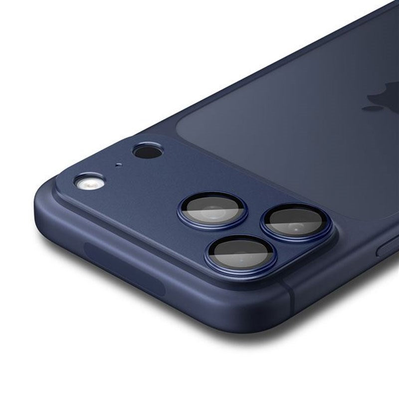 iPhone 17 Pro Spigen Glass tR EZ Fit Optik Pro XL Kameraskydd – Blå