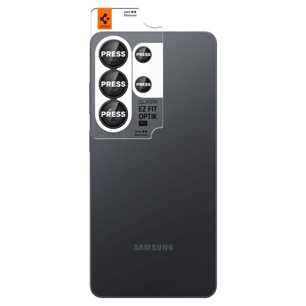 Samsung Galaxy S26 Ultra Spigen Glass tR EZ Fit Optik Pro Kameralinsskyddsglas - 2 st - Svart