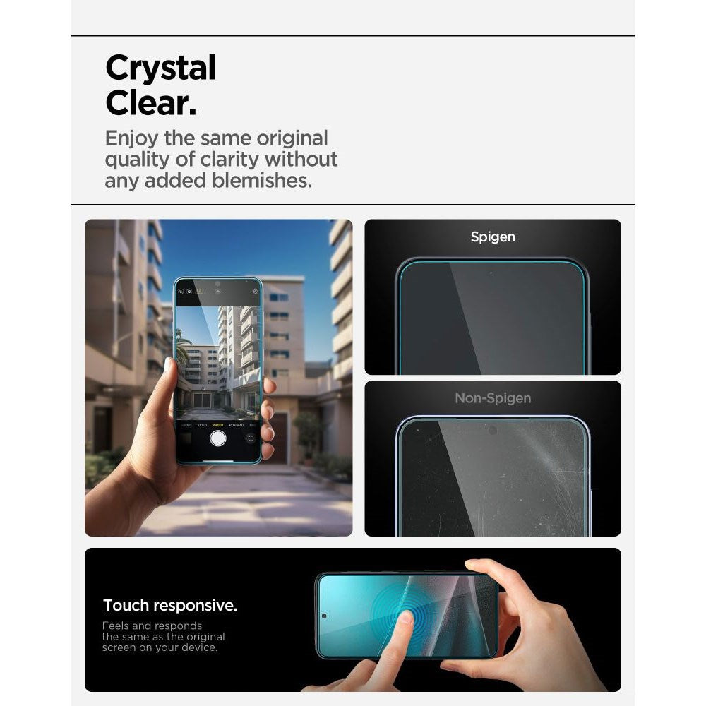 Samsung Galaxy A37/A36 (5G) Spigen EZ Fit Glas tR Skärmskydd - Case Friendly - Genomskinlig