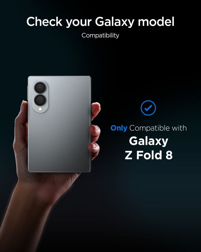Samsung Galaxy Z Fold8 Spigen Glass tR EZ Fit Optik Pro Kameralinsskyddsglas - 2 st - Svart