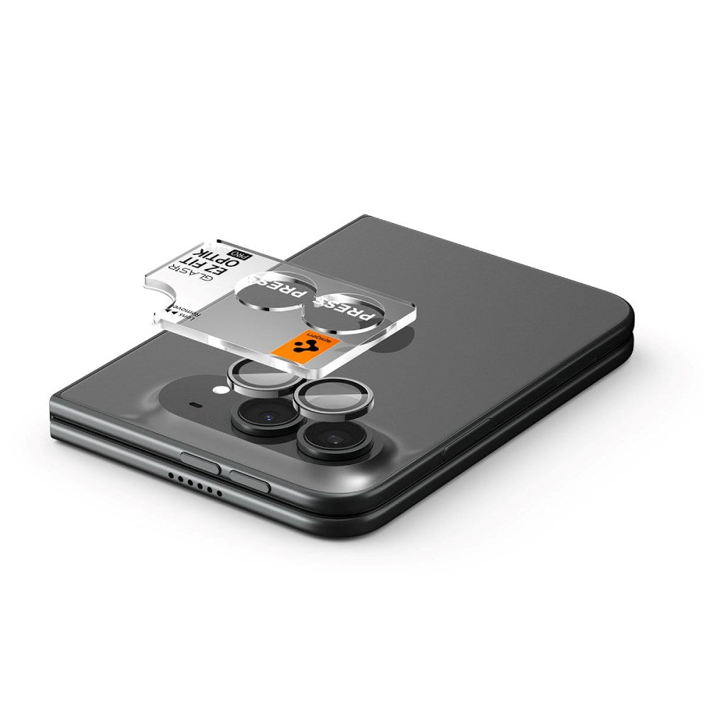 iPhone Duo Spigen Glass tR EZ Fit Optik Pro Kameralinsskydd - 2 st - Vit