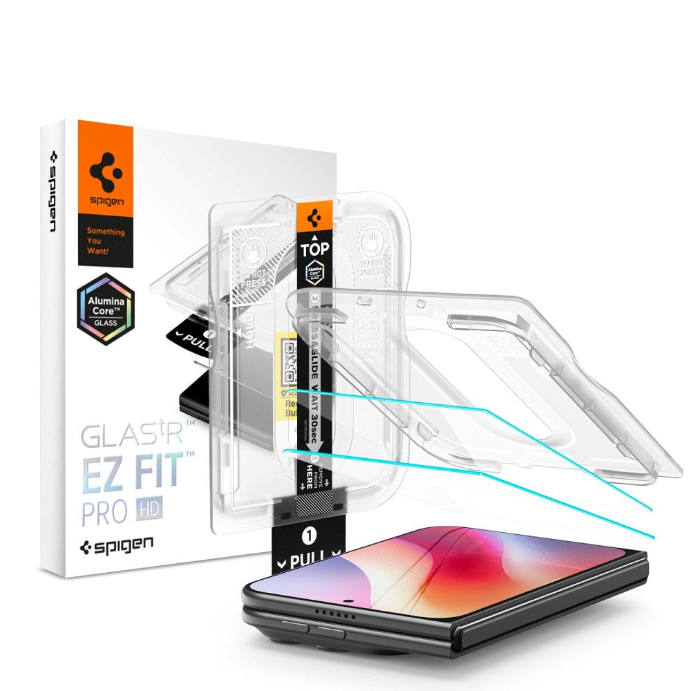 iPhone Duo Spigen Glass tR EZ Fit Pro HD Skärmskyddsglas - 2 st - Transparent