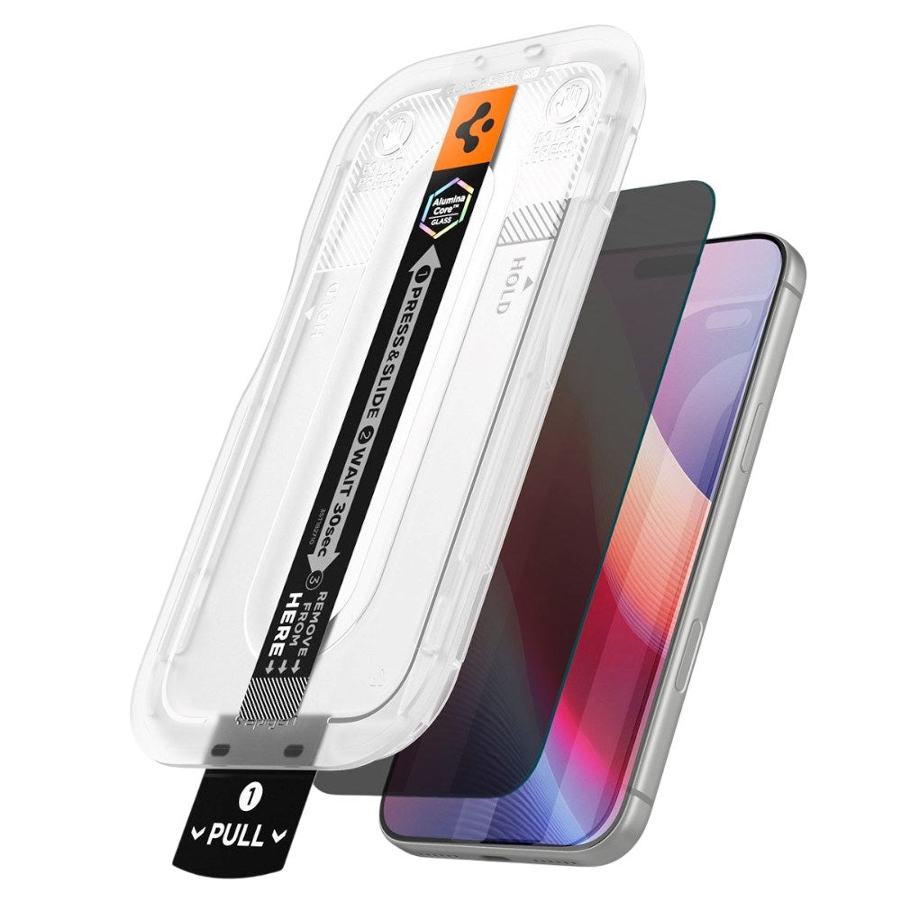 iPhone 18 Pro Spigen Glass tR EZ Fit Pro HD Privacy Skärmskyddsglas - Genomskinlig