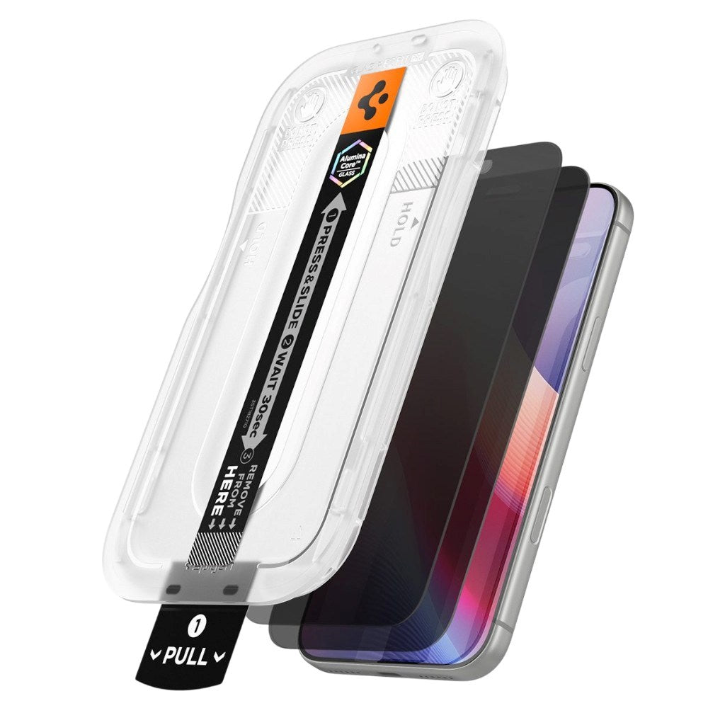 iPhone 18 Pro Max Spigen Glass tR EZ Fit Pro HD Privacy Skärmskyddsglas - 2 st - Genomskinlig