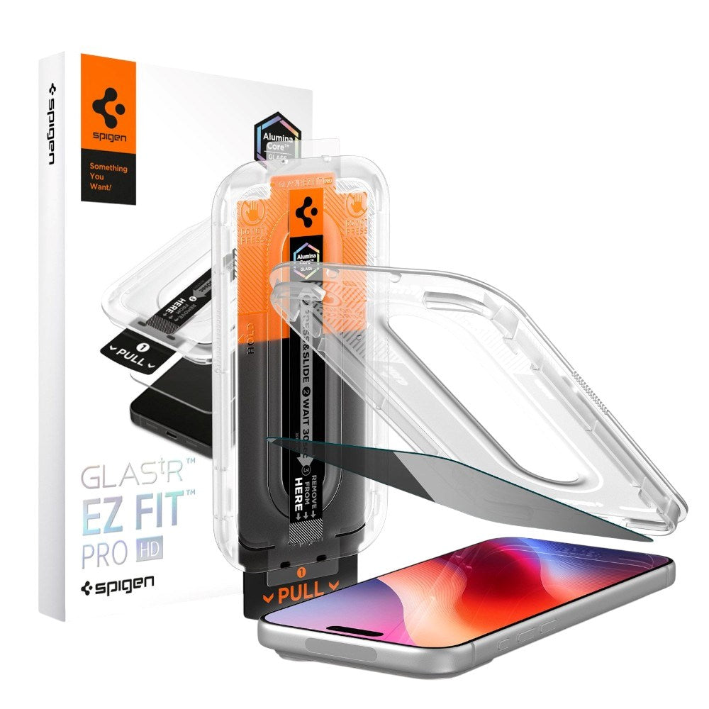 iPhone 18 Pro Max Spigen Glass tR EZ Fit Pro HD Privacy Skärmskyddsglas - Genomskinlig