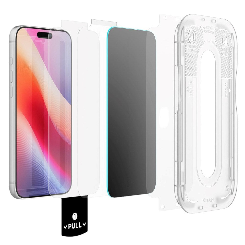iPhone 18 Pro Max Spigen Glass tR EZ Fit Pro HD Privacy Skärmskyddsglas - Genomskinlig