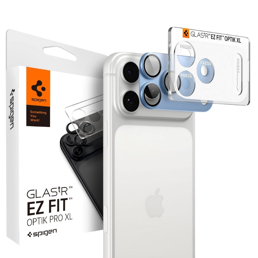 iPhone 18 Pro Spigen Glass tR EZ Fit Optik Pro XL Kameralinsskydd - Blå