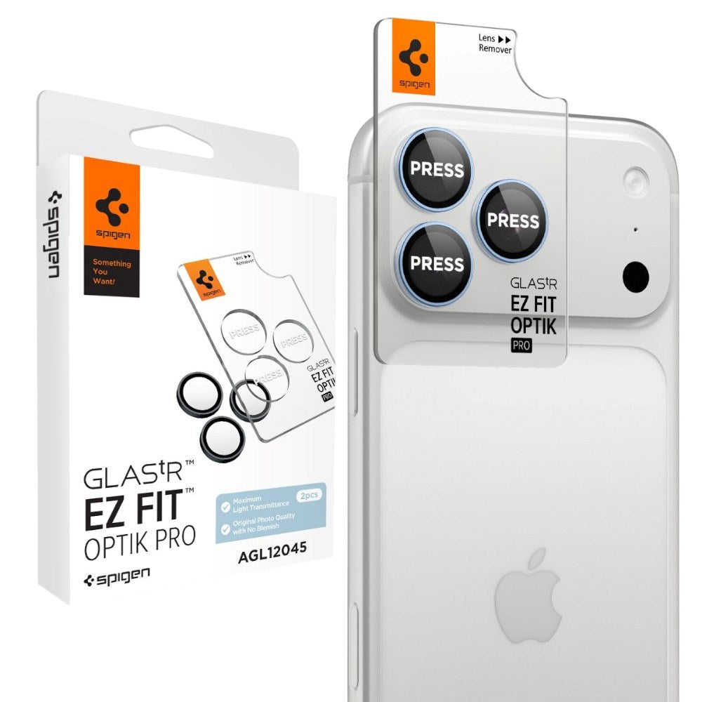 iPhone 18 Pro / 18 Pro Max Spigen Glass tR EZ Fit Optik Pro Kameralinsskydd - 2 st - Blå