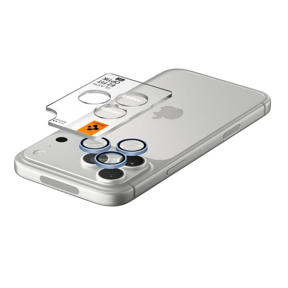iPhone 18 Pro / 18 Pro Max Spigen Glass tR EZ Fit Optik Pro Kameralinsskydd - 2 st - Blå