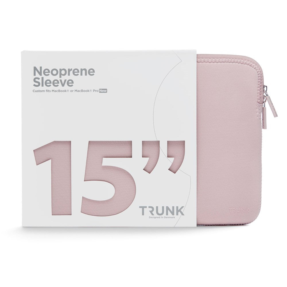 Trunk Neoprene Sleeve för MacBook 15" (34 x 23.5 x 1 cm) - Warm Rose