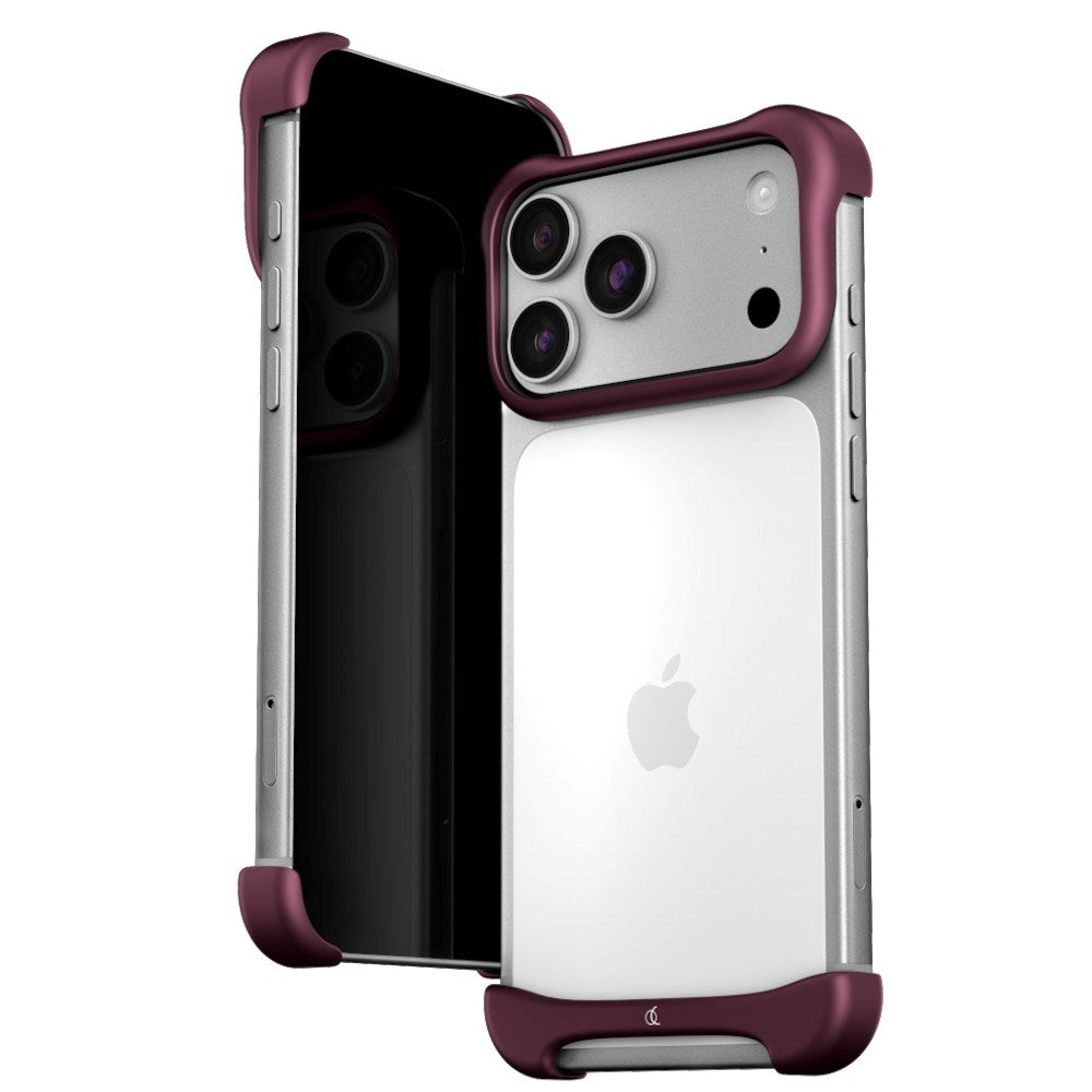 iPhone 18 Pro Arc Pulse Aluminum Bumper Skal - Matte Dark Red