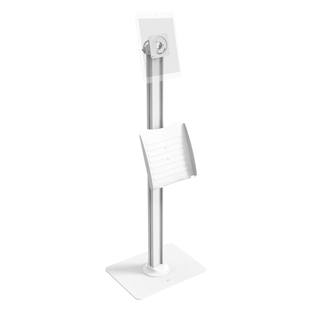 Deltaco Office Surfplatta Floor Stand m. Hylla - Vit