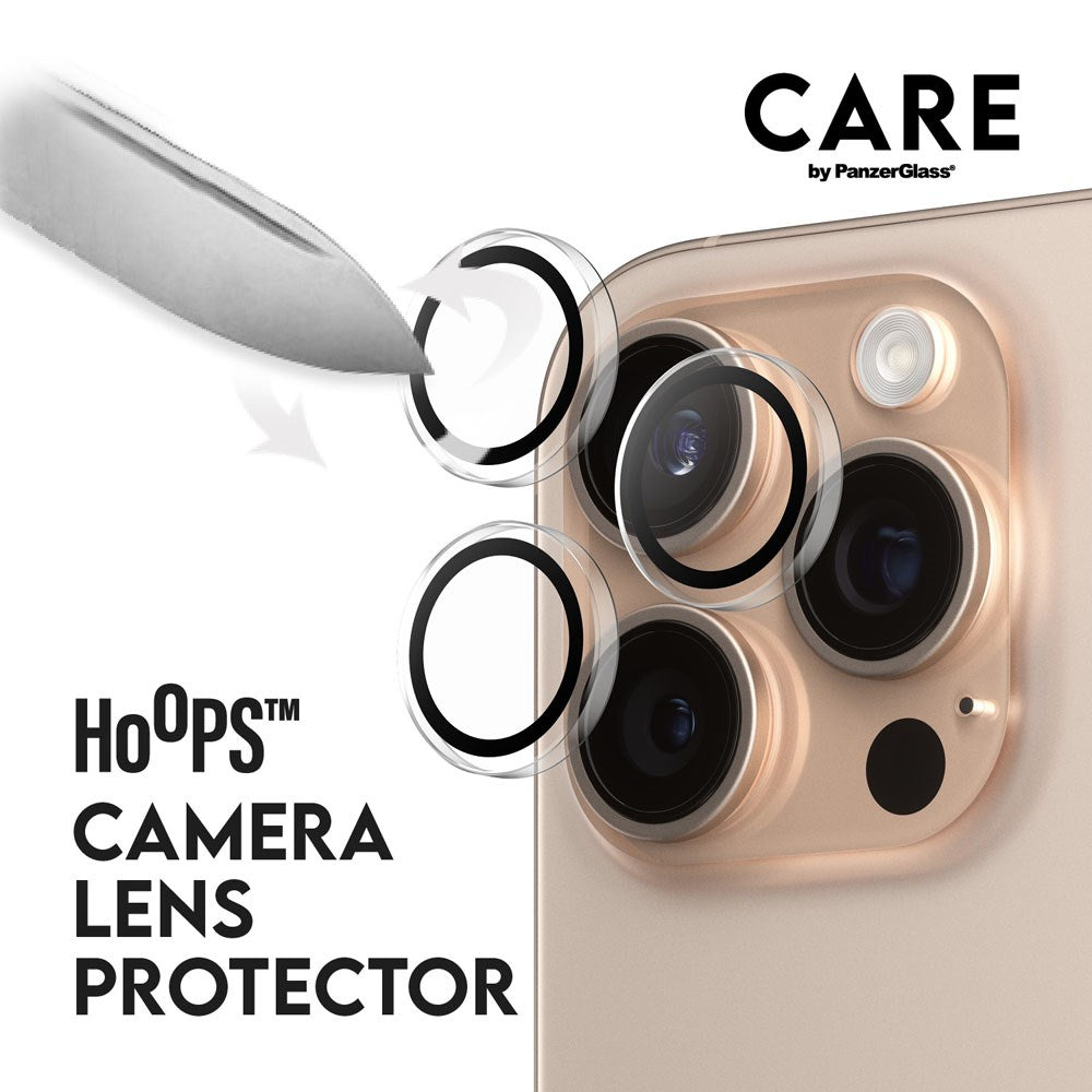 CARE By PanzerGlass iPhone 16 Pro 3-i-1 FLAGSHIP MagSafe Bundle - Skärmskydd (UWF) / Skal / Kameraskydd - Genomskinlig / Vit