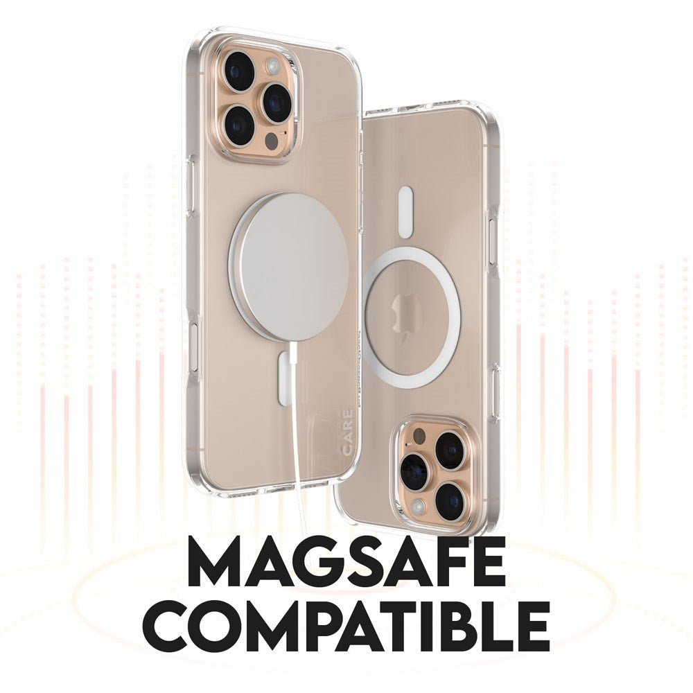 CARE By PanzerGlass iPhone 16 Pro Max 3-i-1 FLAGSHIP MagSafe Bundle - Skärmskydd (UWF) / Skal / Kameraskydd - Genomskinlig / Vit