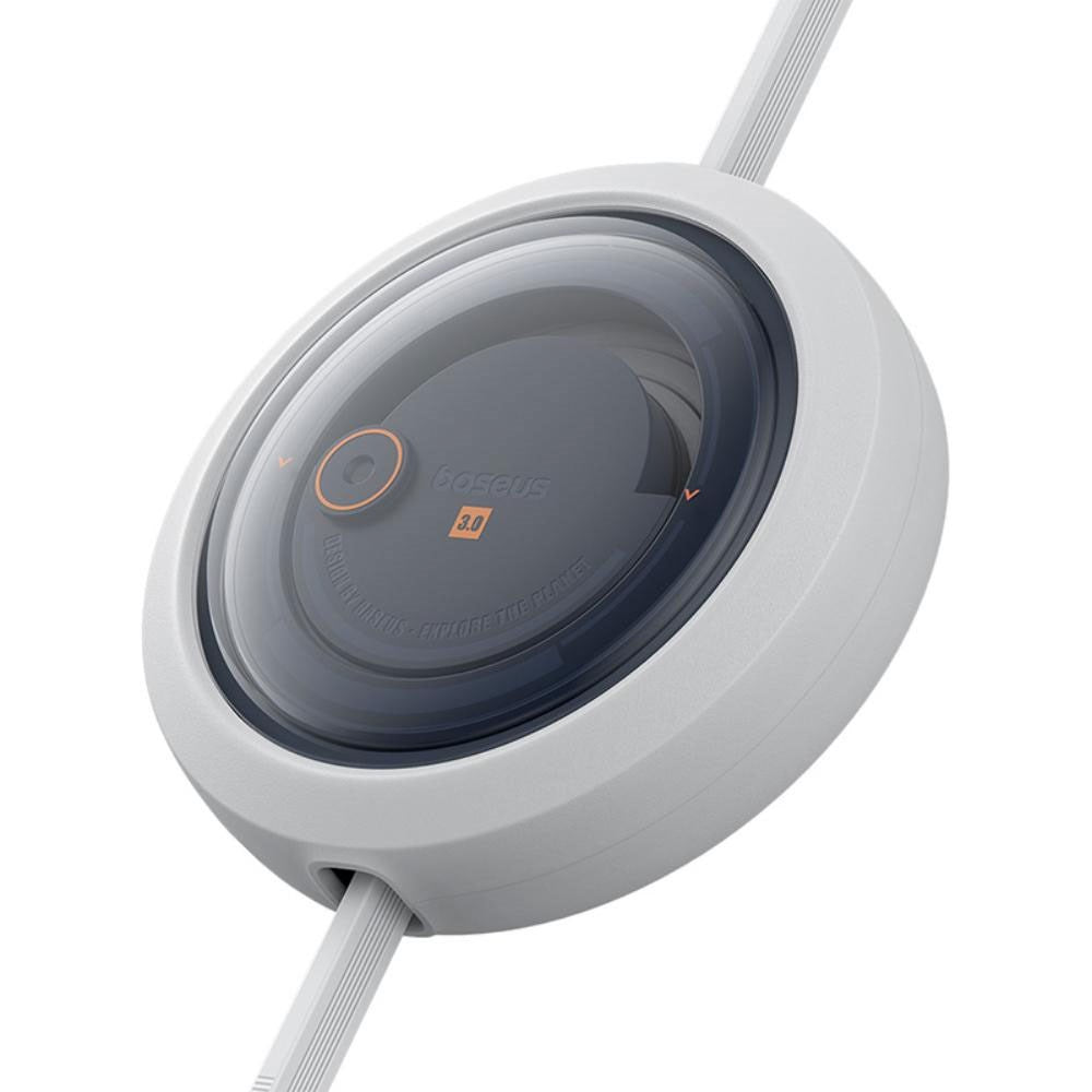 Baseus Free2Draw 3-i-1 Utdragbar Multikabel - USB-A till USB-C / Lightning / Micro USB - 1.1m - Vit