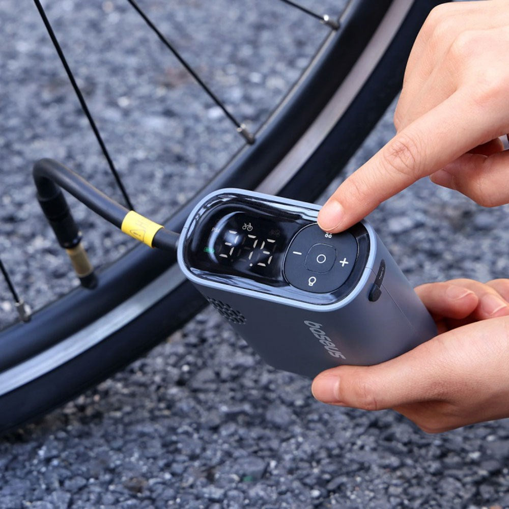 Baseus PrimeTrip Elcykelpump Kompressor - Grå