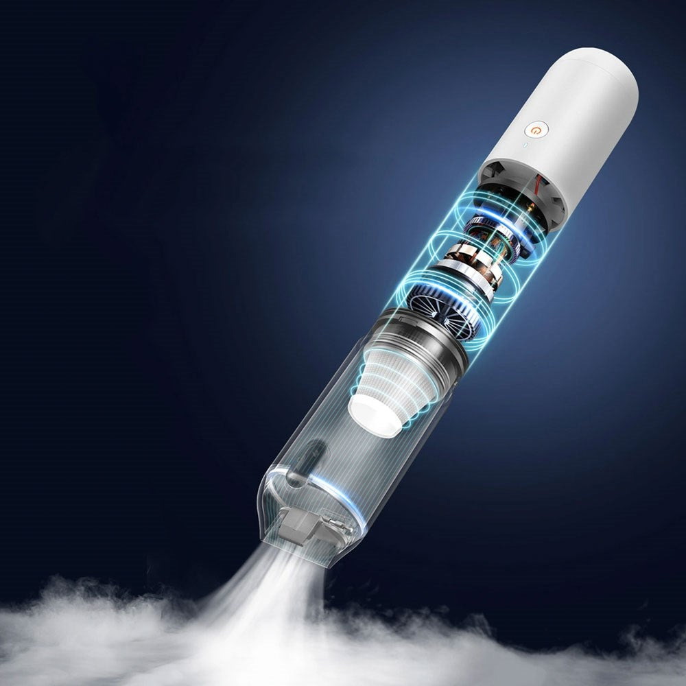 Baseus A3lite Vacuum Cleaner - Trådlös Dammsugare för Bil med Pumpfunktion - Vit