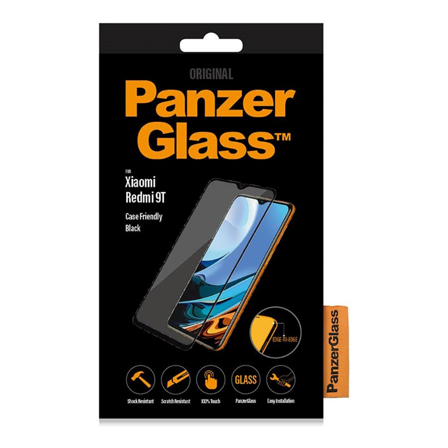 Xiaomi Redmi Note 9T (5G) PanzerGlass Screen Protector - Case Friendly - Svart