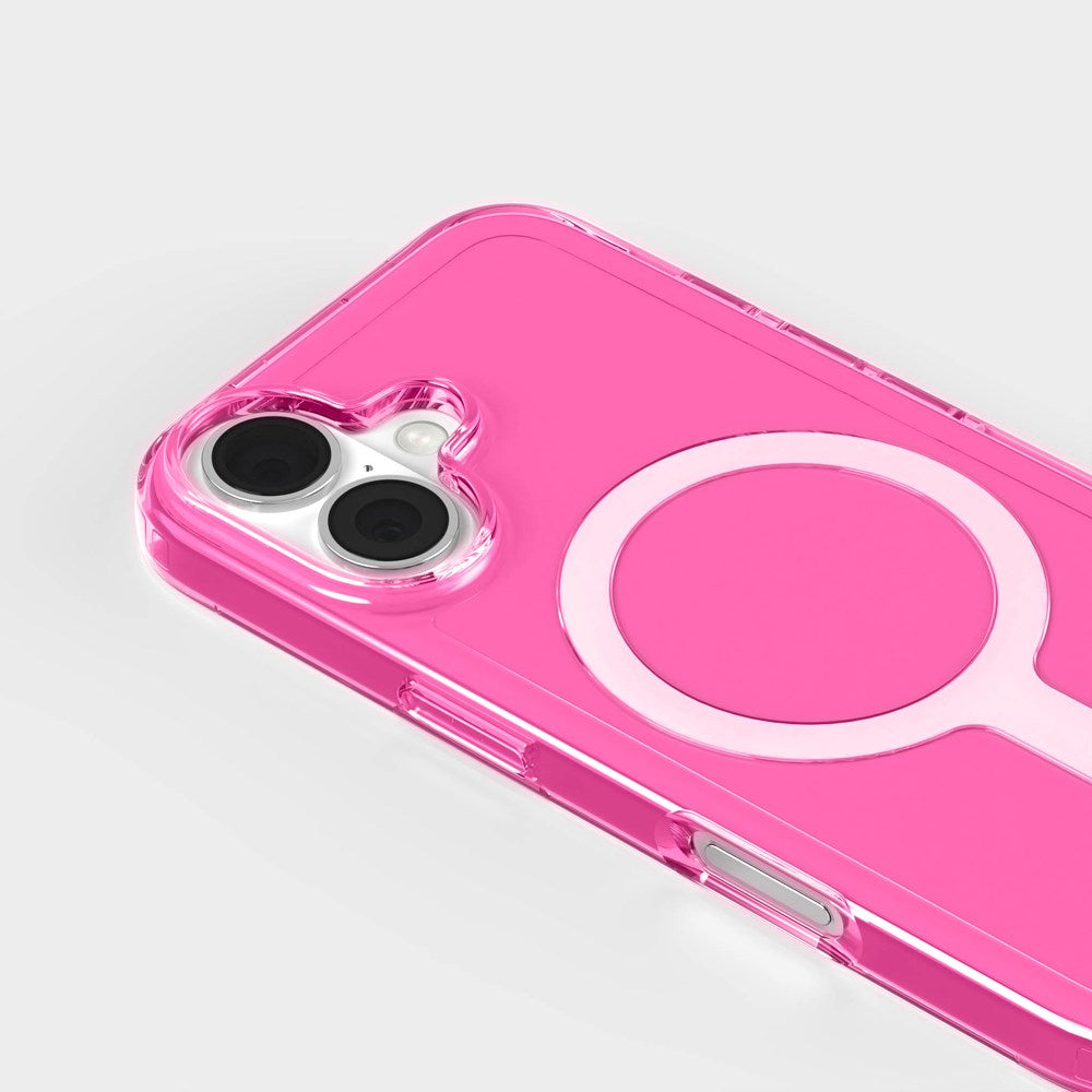 agood company iPhone 16 CLRPRTCT 100% Återvunnen Plast Skal - Transparent / Candy Pink