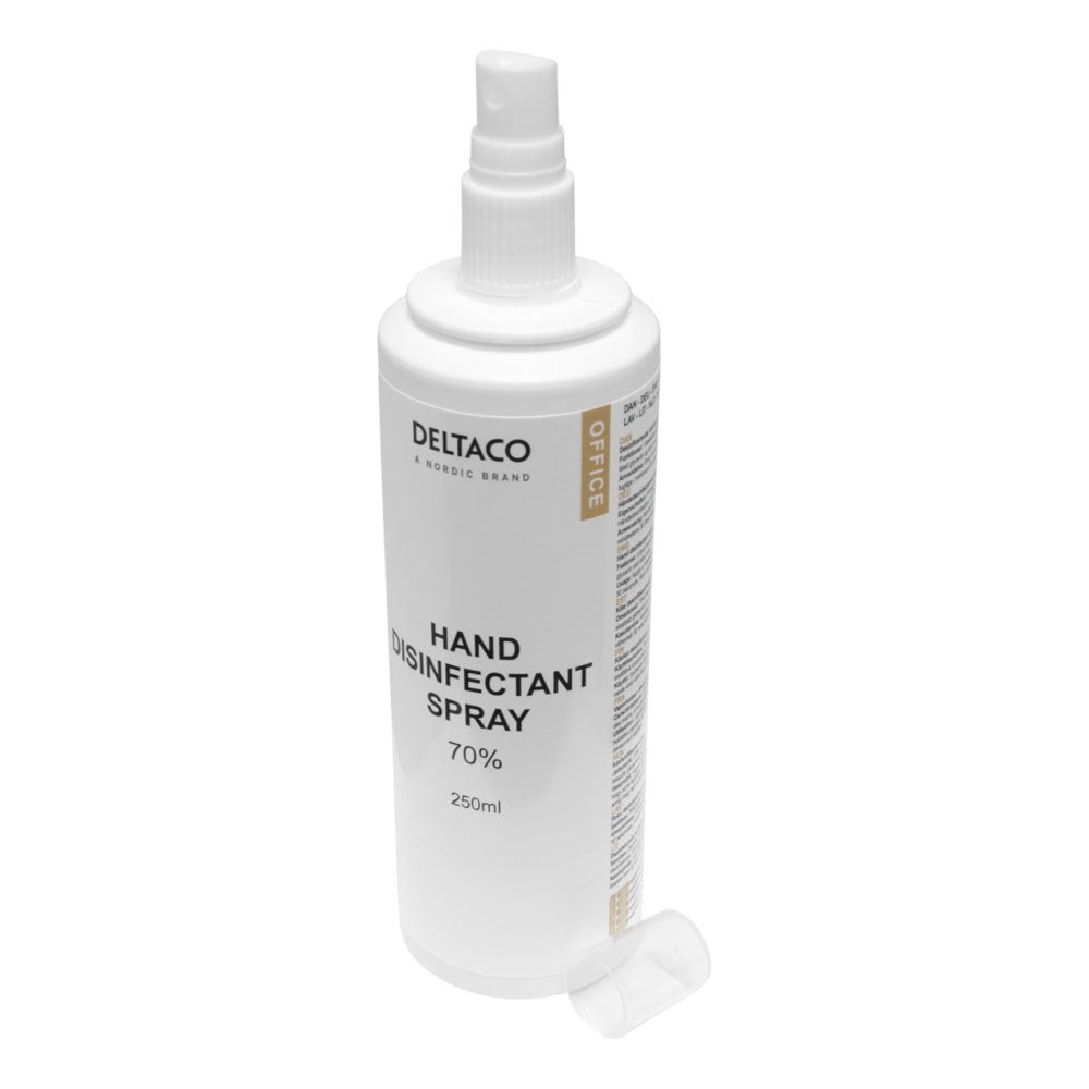 Deltaco Handdesinfektionsspray - 250 ml - Vit