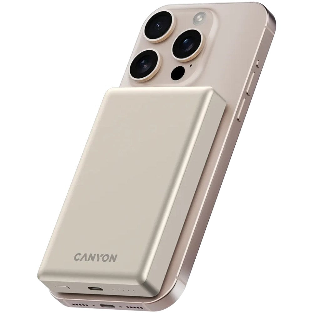 Canyon OnPower 510 20W PowerBank - 10.000 mAh - MagSafe Kompatibel - Beige