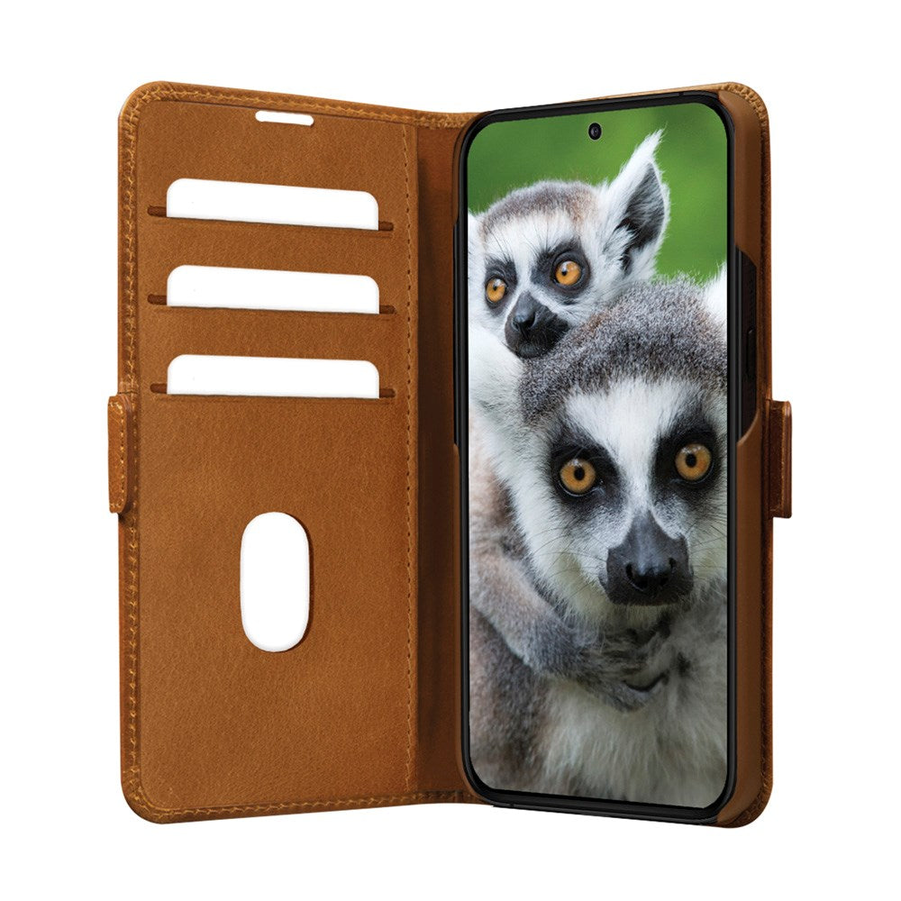 Samsung Galaxy A55 (5G) dbramante1928 Copenhagen Äkta Läder Flip Fodral m. Plånbok - Tan