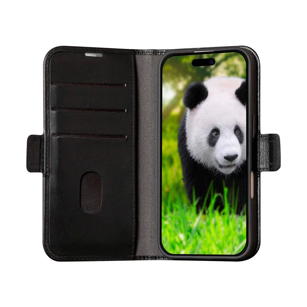 iPhone 16 Plus dbramante1928 Copenhagen Slim Plånboksfodral i Äkta Läder - Black