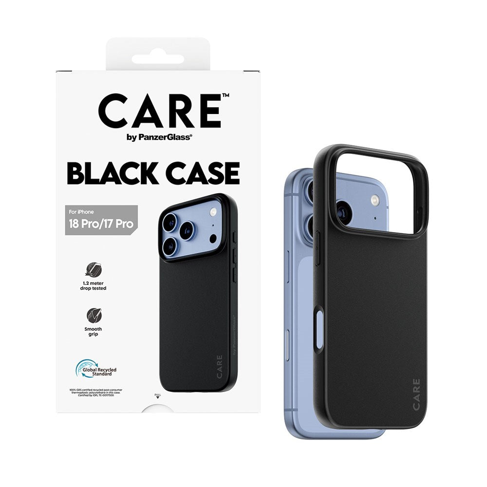 iPhone 18 Pro / 17 Pro CARE by PanzerGlass Flexibelt Plast Skal - Svart