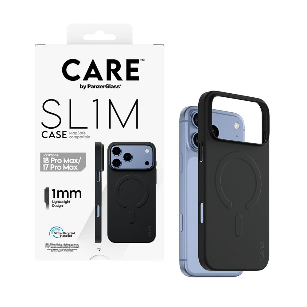 iPhone 18 Pro Max / 17 Pro Max CARE by PanzerGlass SL1M Skal - MagSafe Kompatibel - Svart