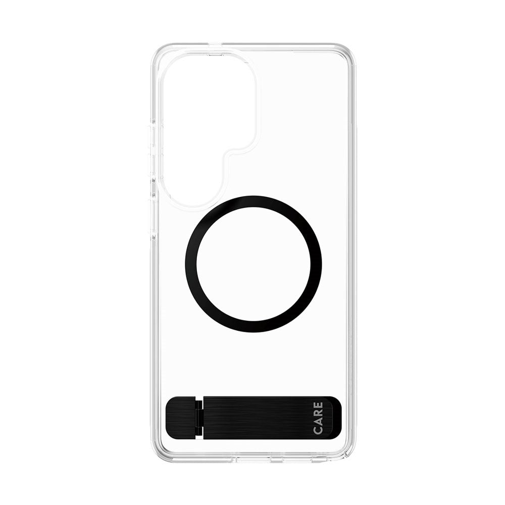 Samsung Galaxy S26 Ultra CARE by PanzerGlass Feature Kickstand Skal - Qi Kompatibel - Transparent / Black