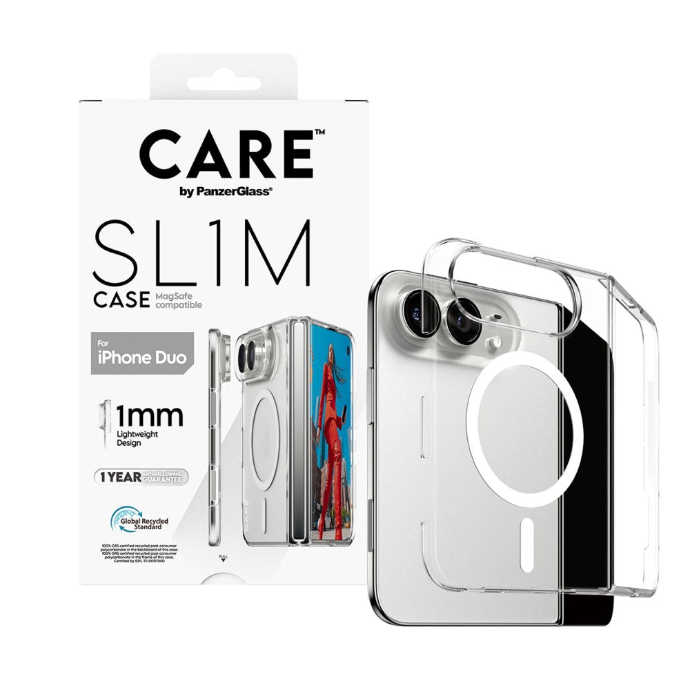 iPhone Duo CARE by PanzerGlass SL1M Skal - MagSafe Kompatibel - Transparent