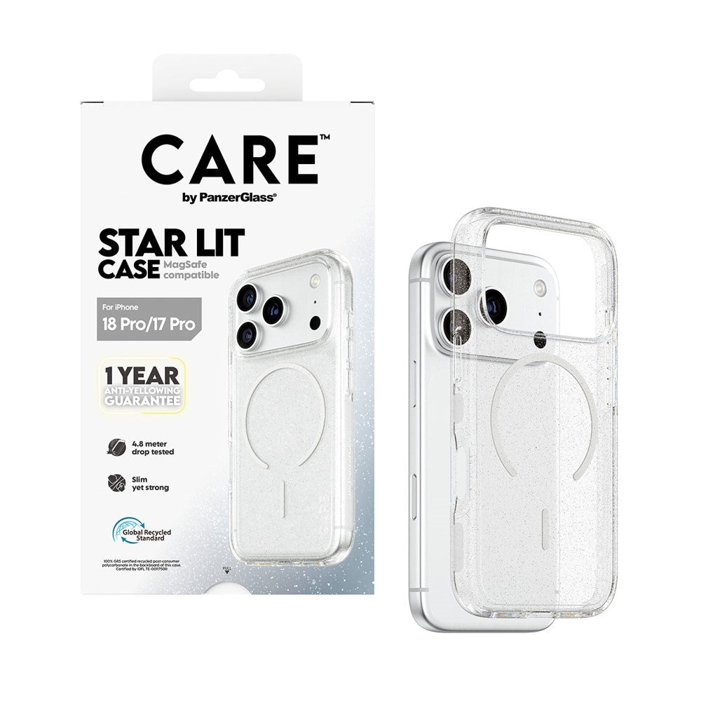 iPhone 18 Pro / 17 Pro CARE by PanzerGlass FLAGSHIP Urban Explorer Skal - MagSafe Kompatibel - Transparent / Star Lit