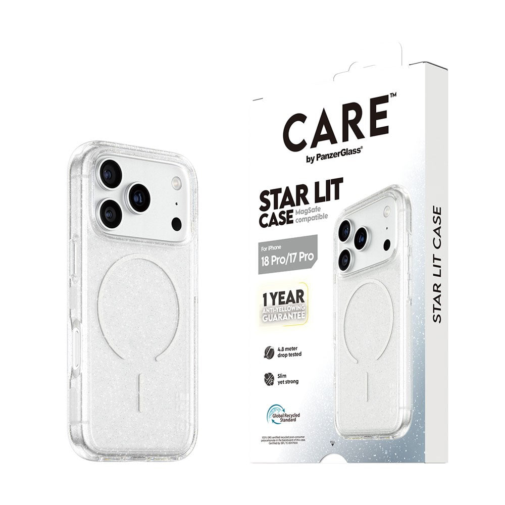 iPhone 18 Pro / 17 Pro CARE by PanzerGlass FLAGSHIP Urban Explorer Skal - MagSafe Kompatibel - Transparent / Star Lit