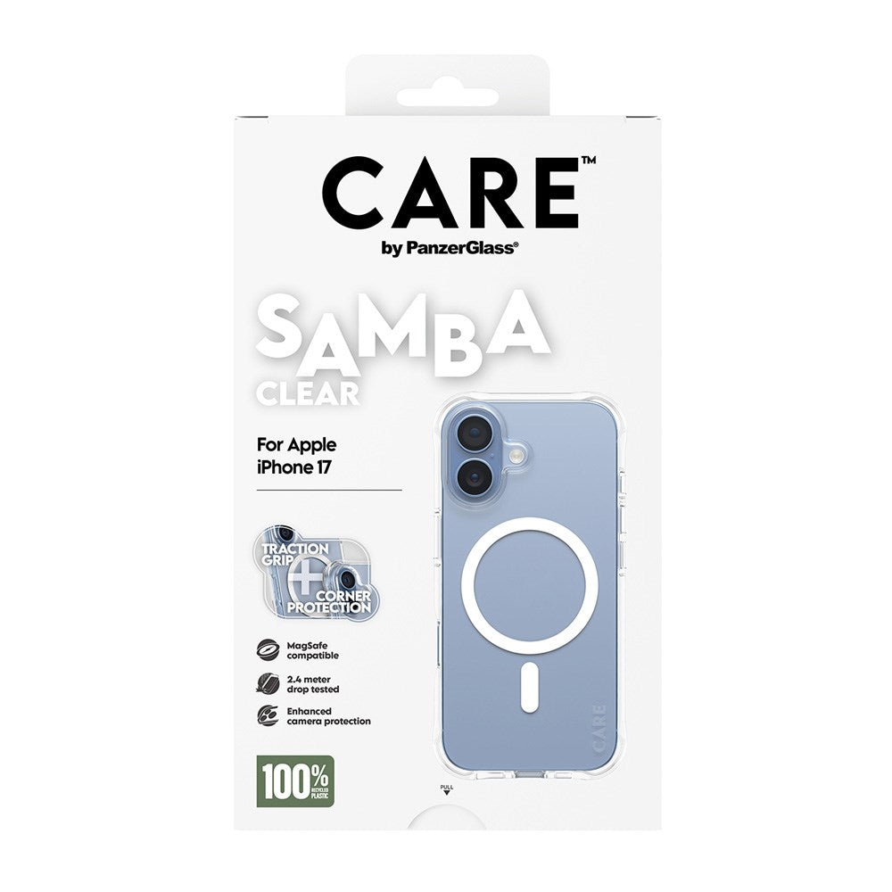 CARE by PanzerGlass iPhone 17 Fashionable Samba Skal - MagSafe Kompatibel - Transparent